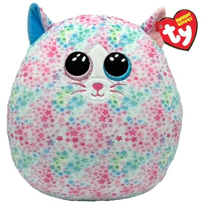 TY Emma Katze Squish a Boo 10 Zoll - Squishy Beanies für Kinder, weiche Babyspielzeuge aus Plüsch - Sammlerfreundliche kuschelige Teddybären