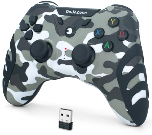 DoJoZone PC Controller Wireless, PS3 Controllers Gamepad PC mit Hall Effect Joysticks/Vibration, 2,4G Gaming Controller für Windows 11/10/8/7, PS3, Android TV/TV Box, Laptop, Steam, Raspberry Pi