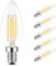 GBLY 6er pack LED Glühbirne E14 Leuchtmittel: Warmweiß Lampe kerze Birne 4W 2700K Filament Retro Edison Glühlampe Vintage Light Bulb Glas Energiesparlampe für Kronleuchter - Nicht Dimmbar
