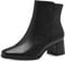 Tamaris COMFORT Damen Stiefeletten mit Absatz aus Leder Blockabsatz, Schwarz (Schwarz Nappa), 40 EU