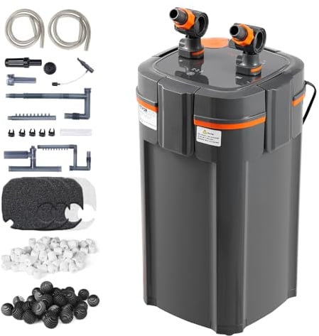 VEVOR Filtro de acuario 317 GPH, filtro de 4 etapas de 100 galones, filtro interno ultra silencioso con protección UV, filtro de potencia sumergible con múltiples funciones para acuarios, 12 W