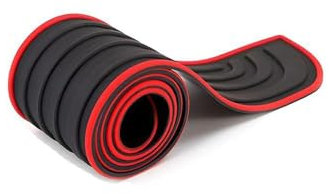 LeLeD Auto Kofferraum Türschwelle PVC-Platten Schutz für Jeep Grand Cherokee Compass Commander Cherokee Renegade Patriot Gladiator,Gummi Tür schweller Platte Schutz leisten,B-Black Red-SUV