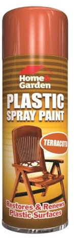 RAPIDE H&G Plastic Spray Paint Terracotta 300ML - Self-Priming Direct-to-Plastic Paint | Renews & Restores Household Plastics | Ideal for PVC, Polypropylene, Casting Resin & More