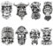 XPEX 8 Stück Skull Knife Lanyard Bead,Paracord Beads, Edc Charm Beads, Antique Silver Large Hole Beads Paracord Cord Tool Bead, Bartperle Für Schlüsselanhänger (Bohrung 5.5 Mm)