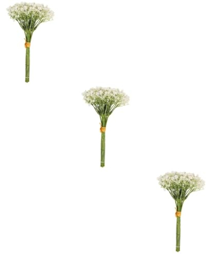 IMIKEYA Gypsophila - Bouquet di fiori artificiali, decorazione realistica, per matrimoni e casa, stile fresco e naturale, per eventi e centrotavola