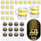 Teenyyou 25 Sets 50th Birthday Party Favors for Guests Mini Beer Mug Plastic Shot Glasses with Handles Cheers to 50 Years Shot Glasses with Thank You Tags Organza Bags Twine for Anniversary Wedding