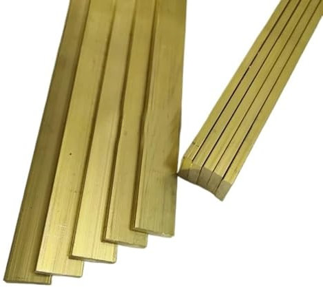 1pc L/500mm H59 Brass Flat Bar Plate Row Strip Thick 2mm 3mm 4mm 5mm 6mm 7mm 8mm 10mm 12mm 15mm 20mm Rectangular Solid Metal Sheet(3x15x500mm)