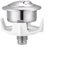 Round Head Dual Toilet Push Button, Toilet Flush Button Fits for Siamp Cable Operated Flush Valve, Cistern Flush Replacement Compatible with for Optima 50(Silver)