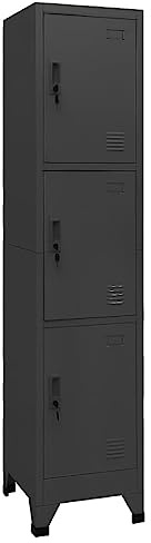 JHQHSM Schließfachschrank, Spind Schrank Aufbewahrungsschrank Metallschrank Fächerschrank Schließfächer Umkleideschrank Geeignet für Schulen Umkleideraum Büro Betriebe Anthrazit 38x45x180 cm Stahl