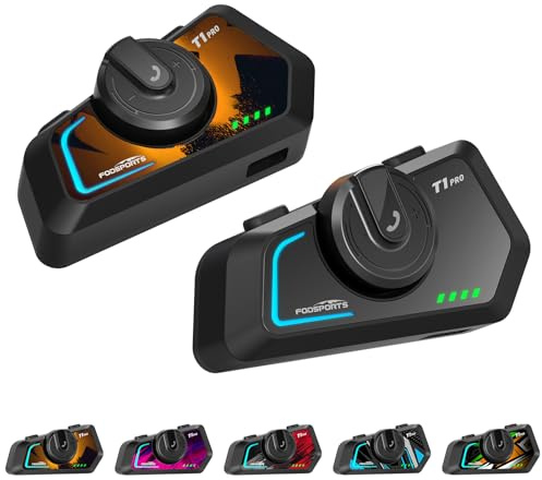 Fodsports T1 Pro Motorradhelm Headset für 6 Personen mit 2000m