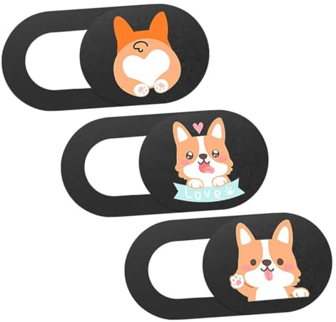 Lurrose 3stücke Kamera-Abdeckung Für Laptops Webcam-Abdeckung Mit Schiebemechanismus Sichtschutz Für Computer Hunde-Muster Klein Und Ultradünn Einfach Anzubringen