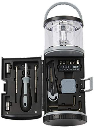 Joselin Camping Light 15 in 1 Combination Tool Set Multi-Functional Camp Light Tool Box for Outdoor Hiking Fishing