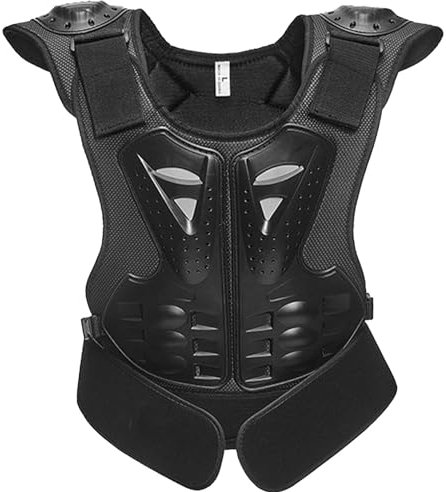 HoveeLuty Abbigliamento motociclistico per Bambini 8-12 Anni, Abbigliamento da Equitazione 3D anticaduta per Bambini, Gilet Riflettente, Protezione Toracica Regolabile per per Ciclismo, Sci, skateb