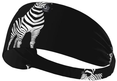Fascia elastica per capelli sportiva AEKGOHP Zebra indossa stivali in pelle Stampe ad asciugatura rapida, traspirante