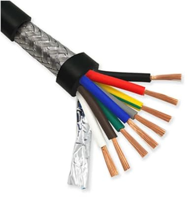 KEUQIXMR 100 m Abgeschirmtes Kabel 26/24/22/20 AWG Meter 2 3 4 5 6 7 8 10 12-adriges reines Kupfer RVVP-Kabel Steuersignalkabel(26 AWG,4 cores 100meters)