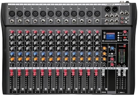 Audio Mixer Professionelle 8 12 16 Kanäle DJ Audio Mixer Mischpult USB Soundkarte Interface For Computer MP3 Mikrofon Aufnahme(12-way)