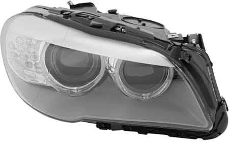Faros delanteros de xenón derecho para BMW Serie 5 F10 F11 2009-2013, con LED DRL, sin AFS, OE 63117271912, repuesto directo, negro cromo transparente, 12 V HID principal