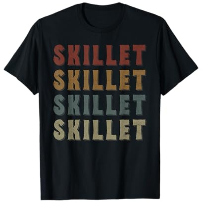 Vintage Cool Skillet Name Funny Love Heart Skillet T-Shirt