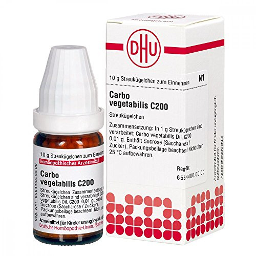 DHU Carbo vegetabilis C200 Streukügelchen, 10 g Globuli