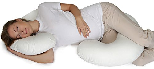 Supportiback Therapeutisches Mutterschaftskissen in C-Form | Schwangerschaftskissen für den ganzen Körper mit waschbarem Kissenbezug