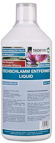 Teichpoint Teichschlamm Entferner Liquid, Koi Teich Teichschlammentferner flüssig, entfernt Ihren Teich Schlamm und Bodenschlamm (1 Liter)