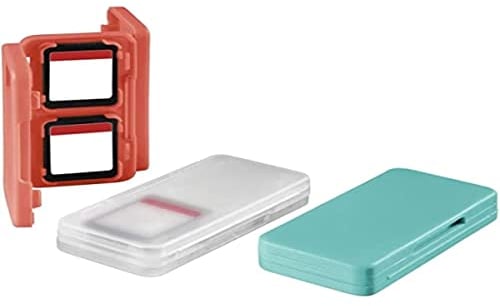 Hama Game Card Hüllen für 12 Nintendo Switch Spiele, 3er Set (zur Aufbewahrung von 4 Spielen je Case) Aufbewahrungsbox rot/blau/transparent