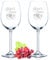 Leonardo Verres à vin avec gravure - Design de mariage - Personnalisables avec nom et date - Verres gravés comme cadeau de mariage, de fiançailles ou d'anniversaire - Couleur : quotidien