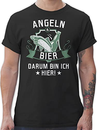 T-Shirt Herren - Angler Geschenke & Angeln Zubehör - Komm her Fischi - XXL - Schwarz - fischen-t-Shirt männer Tshirt sprüche Angel Fische tischert angelbekleidung angelshirts Fischerei Fisch
