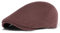 PORSYOND Herren Schirmmütze Schiebermütze Mann Baskenmütze Gatsby Newsboy Flatcap Herren Barett Cap für Herbst und Winter (Braun, Gummiband)