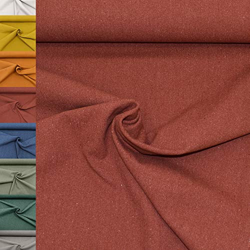 MAGAM-Stoffe Paris fester Canvas Stoff Kleidung Polsterstoff Meterware 50cm (04. Terracotta Rot)