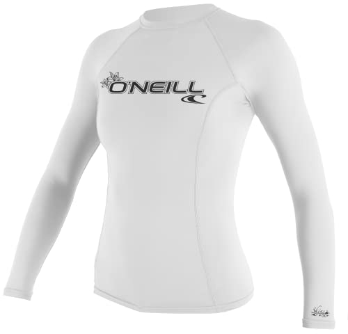 O'Neill Damen Women's Basic Skins Long Sleeve Sun Shirt Rash Vest, Weiß, S EU