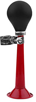 Cycling Bicycle Hooter,2.2 inch Metal Bike Horn Traditional Portable Bicycle Air Horn Loud Bell Bugle Trumpet Alarm Rubber Squeeze Bulb for Most Bicycles Recreational vehicles(Red)