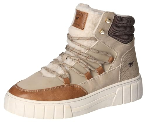MUSTANG Damen 1446-601 Sneaker High-Top, Taupe, 41 EU
