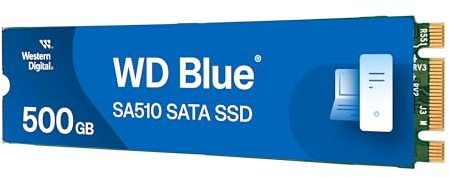 Western Digital Internal SSD 500GB WD Blue SA510 M.2-2280 SATA WDS500G3B0B-EC