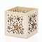 GLOREX 6 2003 402 - Windlicht mit Motiv Stern, ca. 10 x 10 x 10 cm, aus Pappelholz, ideal als Tischdekoration