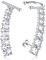 Diamday Argento 925 Polsini dell'Orecchio Orecchini da Scalatore per Donna Orecchini a perno 7 Multcolors Cubic Zirconia Orecchio Orecchini Crawler