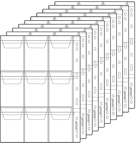 Uncle Paul Seiten für Münzfächer – 9 Fächer/Blatt Standard 9-Loch-Münztascheneinsätze Sammelhüllen für Münzkapseln Abzeichen Stempel 10 Blätter CS03109