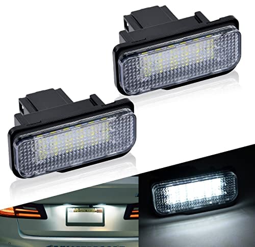 URAQT LED Lizenz Kennzeichenbeleuchtung, 2 Stücke 6500 K Kennzeichenleuchte 400Lm Heckleuchte Weiß Kennzeichen 12V Eingebauter Canbus Kompatibel mit Benz