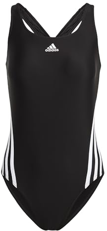 adidas 3-stripes Swimsuit Costume da bagno, Black / White, 36 Donna