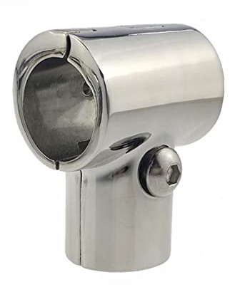 SEIWEI 316 Edelstahl-Handlauf, 90 Grad, T/T-Schienenverbinder, geteilt, für 22 mm Rohre