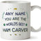 MUGFFINS Personalised Mug for HAM Carver - in English - World's Best - Funny Custom Gift for Colleagues - Ceramic 11oz Mug