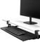 QWORK® Supporto Tastiera pc, Vassoio per Tastiera sotto la scrivania Scorrevole, con Morsetto a C, Peso del Cuscinetto 20 kg