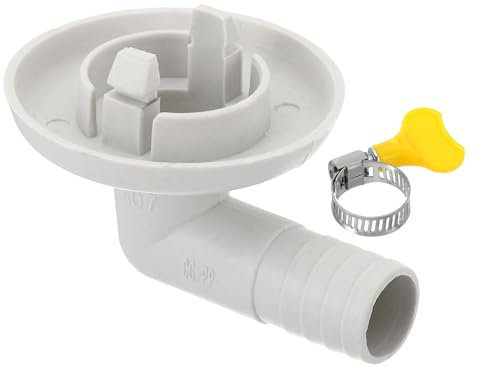 PATIKIL Conector de Manguera de Desagüe para Aire Acondicionado de 27mm, 1 Pieza, Conector Universal con Abrazadera para Unidad de Aire Acondicionado, Estilo Blanco 9