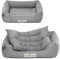 HOUND & NATURE | Öko Hundebett Bern | Weich/Soft | Gr. S für Kleine Hunde - Kuscheliges Hundebett Waschbar mit Wende - Liegekissen (S - 75x60 cm, Hellgrau)