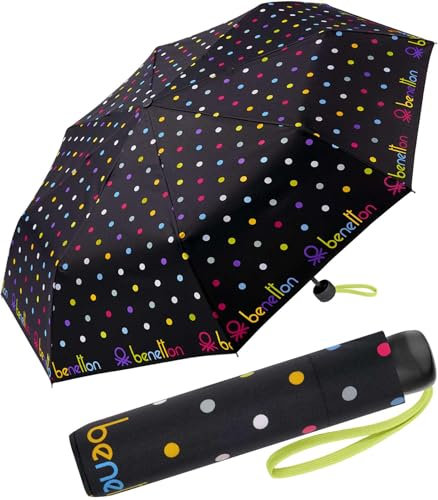 Benetton Taschenschirm Super Mini Signature Dot - Black