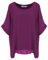 Van Der Rich ® - Bluse aus Mousseline mit Innenfutter - Damen (Violett, M-L)
