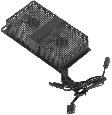 Simpls Radiatore di Raffreddamento RAM con Doppie Ventole 5020 Sincronizzate ARGB, Dissipatore di per Memoria Ad Alta Efficienza per DDR4 DDR5 Nero