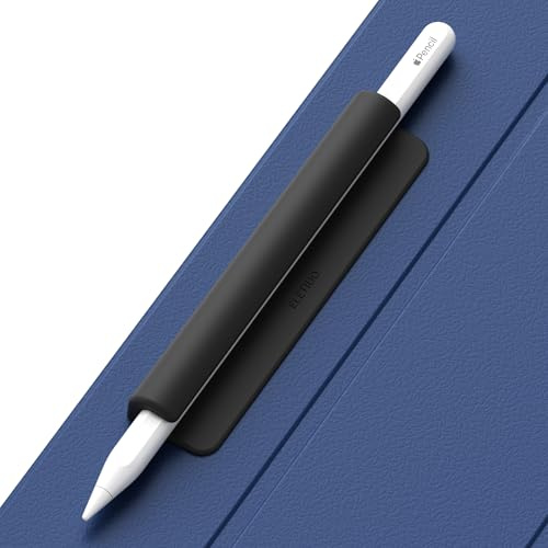 ELETIUO Silicone Pencil Holder Sleeve,Compatible with Apple Pencil 1st, 2nd Gen, USB C & Pro and others,Strong Adhesive Sticky Attached to iPad Case for Stylus Pens and Most Pens, Black