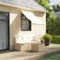 Toldo retráctil de Tela y acero Crema 150x150 cm, CIADAZ Toldo Balcon, Toldos Exterior Terraza, Toldos para Ventanas, Toldo Vertical Exterior - 368758