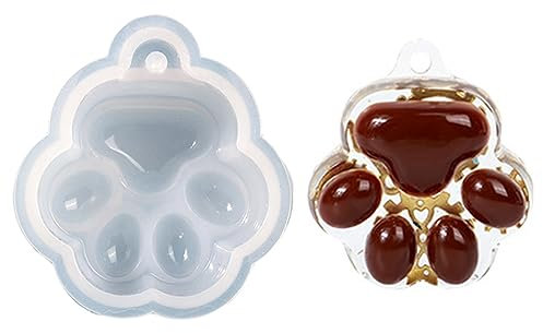 TAKOXIA Silikonform, Tierharzform, Pfote, Silikon-Epoxid-Gussform für Anhänger, Schmuckherstellung, handgefertigt, schönes Schlüsselanhängerhandwerk